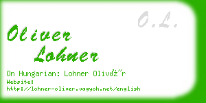 oliver lohner business card